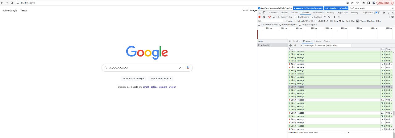 RFB traffic in clear being send through WebSockets (ws:yourdomain/websockify)
