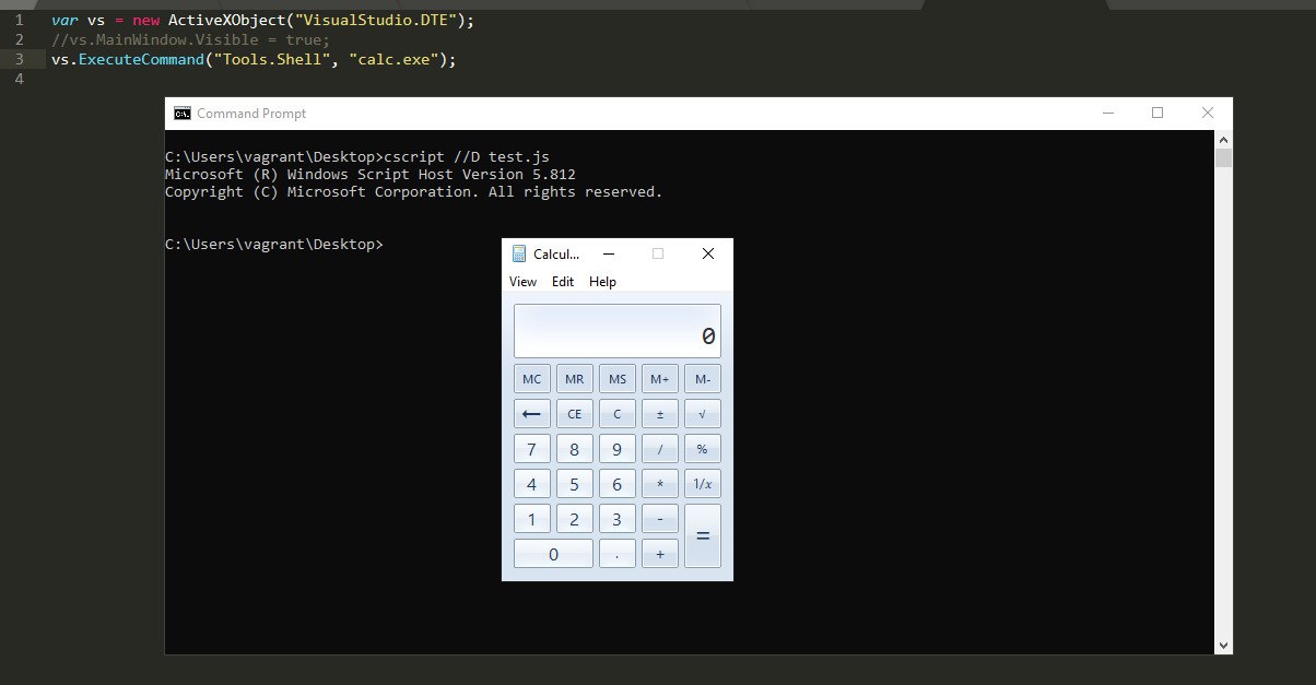 Calculator being executed
